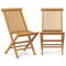Costway Patio Chairs Set of 2/4 with Slatted Seat & Backrest No Assembly Needed for Poolside